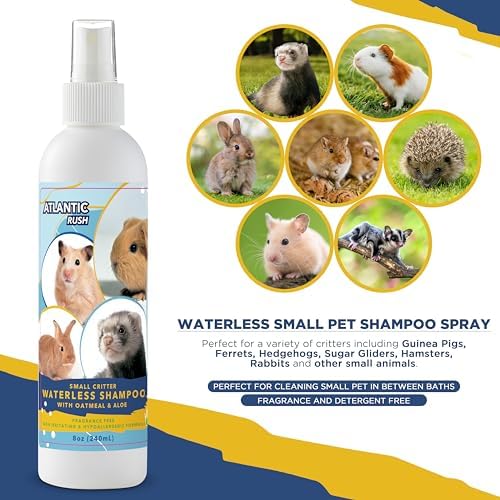 Atlantic Rush cruelty-free small pet dry shampoo packaging angle