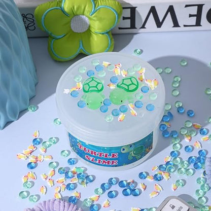 Demonstration of the easy clean up and soft pliability of the ASTM certified clear glitter slime product.