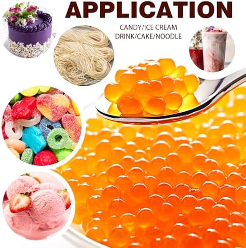 Edible sodium alginate powder ideal for creating gourmet popping boba and culinary spheres.