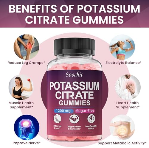 Soochic Potassium Citrate 1200mg chewable dietary supplements for leg cramp relief