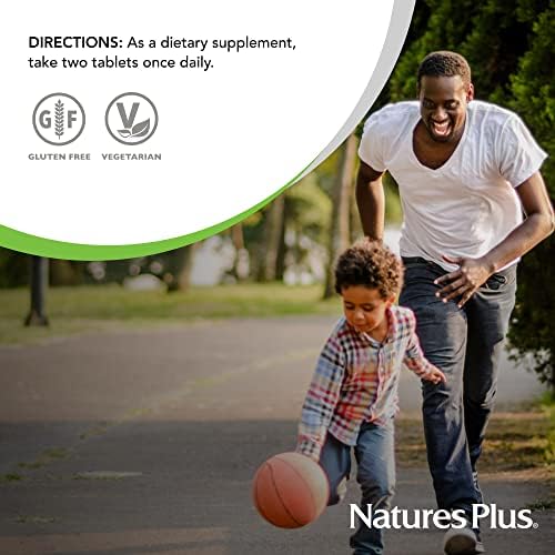 NaturesPlus 90 vegetarian tablets bottle layout in natural setting