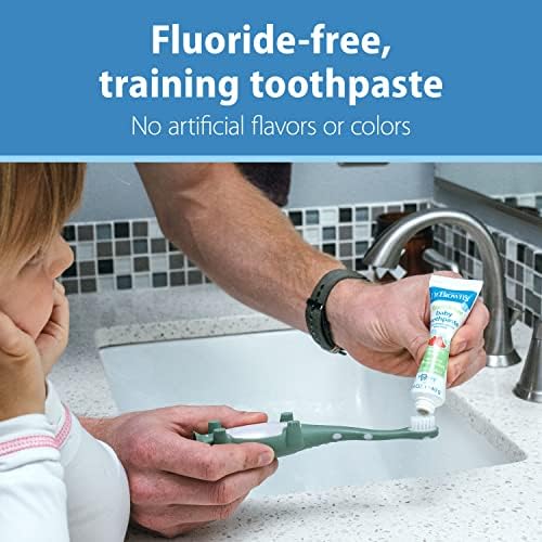 Dr. Brown's Baby Oral Health Toothpaste, Strawberry Flavor Toddlers And Kids Love, Fluoride Free, 0-3 Years, 1.4Oz - Image 4