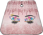 Carwayii waterproof pink hairdressing cape close up on fabric