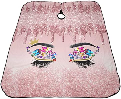 Carwayii gorgeous eyelash design salon cape fabric texture detail view