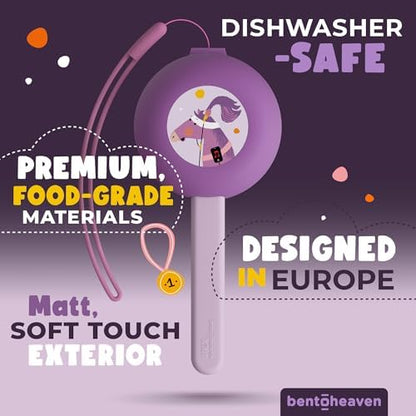 Bentoheaven stainless steel kids fork and spoon set