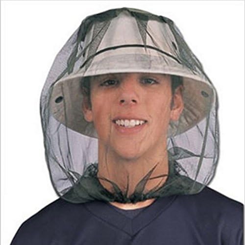 Travel Curry mosquito head net mesh front view