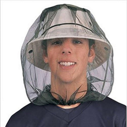 Travel Curry mosquito head net mesh front view