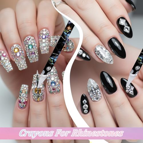 Assorted rhinestone sorting trays for nail art
