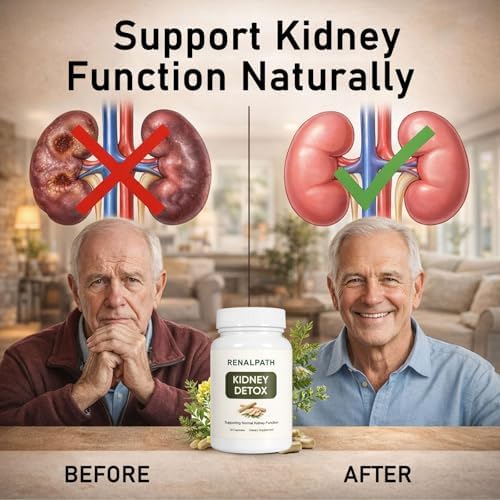 Rulinal RenalPath Kidney Detox dietary supplement bottle back label showing usage instructions