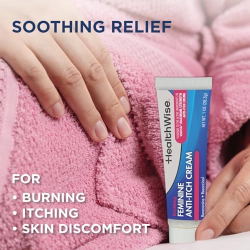 HealthWise feminine care cream box details and drug facts label