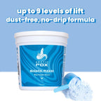 Arctic Fox anti-brass blue powder hair lightener container showing vegan and cruelty-free symbols