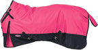 Tough1 premium imported horse blanket flat layout showcasing overall construction and hardware details.