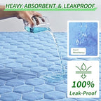 Close up of the non slip backing material on the Wnote heavy absorbency leakproof underpad.