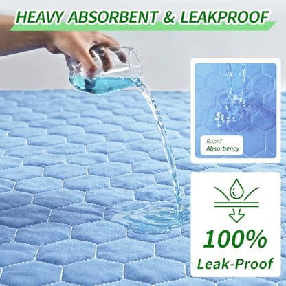 Close up of the non slip backing material on the Wnote heavy absorbency leakproof underpad.