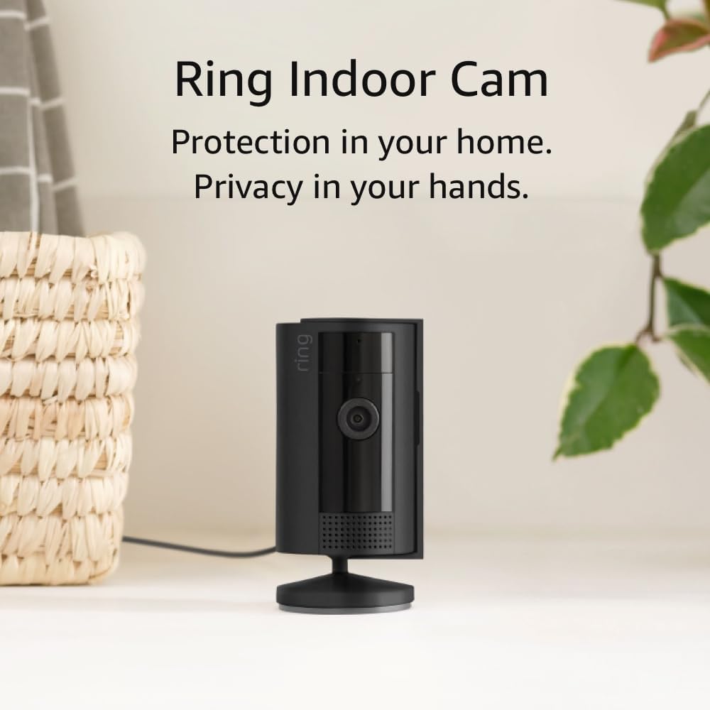 Like-New Ring Indoor Cam, Home or business security in 1080p HD video, White - Image 7
