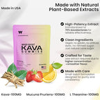 Wunderkind 70 percent kavalactones strawberry lemonade flavored vegan gummies side view label