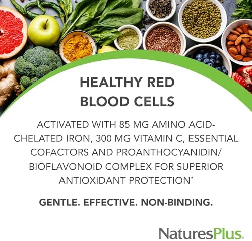 Fast acting iron capsules for women and men to support blood health