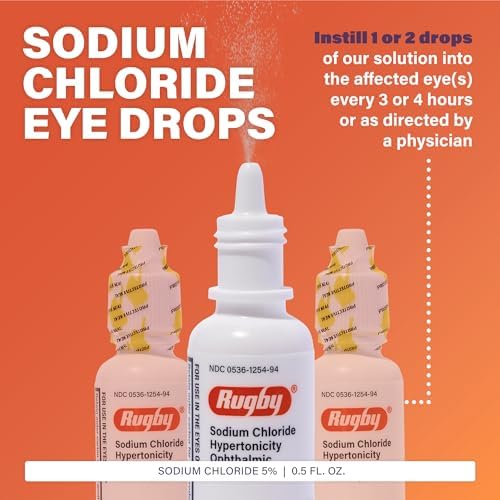 Rugby Sodium Chloride Eye Drops 3-pack bundle for corneal edema relief
