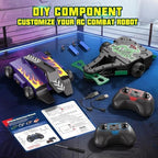 Two player RC fighting robot set featuring purple and black designs