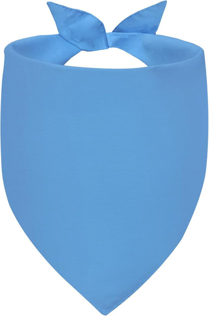 Agroon large blue blank cotton dog bandana front view