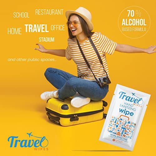 Hand Sanitizing Travel Wipes – 30ct Individually Wrapped | Fragrance-Free, Moisturizing, 70% Isopropyl Alcohol Wipes | Travel, Home, Office, Daily Use | Made in USA - Image 6