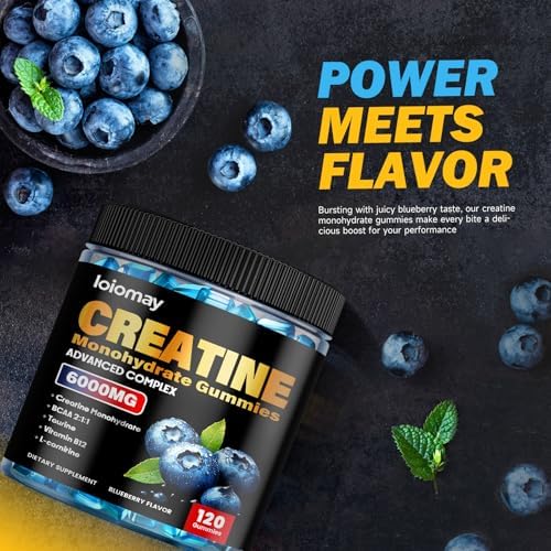Loiomay vegan creatine gummies closeup showing chewable texture