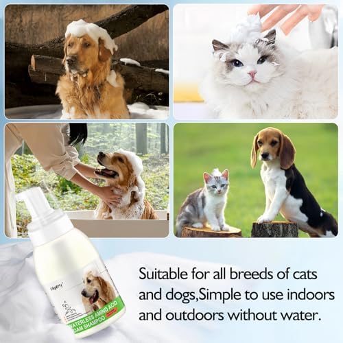 Back label of the imported USA pet care product showing volume details.