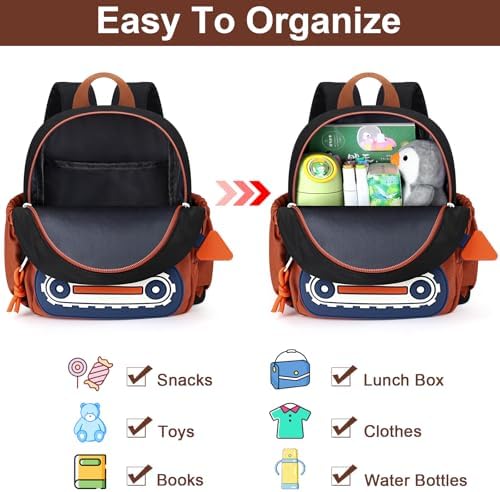 Back view of Accmor kids travel rucksack with tether