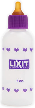 Lixit BPA free durable plastic feeding bottles for newborn small animals being prepared.