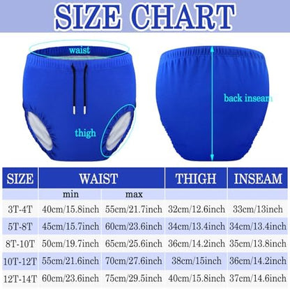 Two piece set of Glitopper reusable swim diapers for water safety