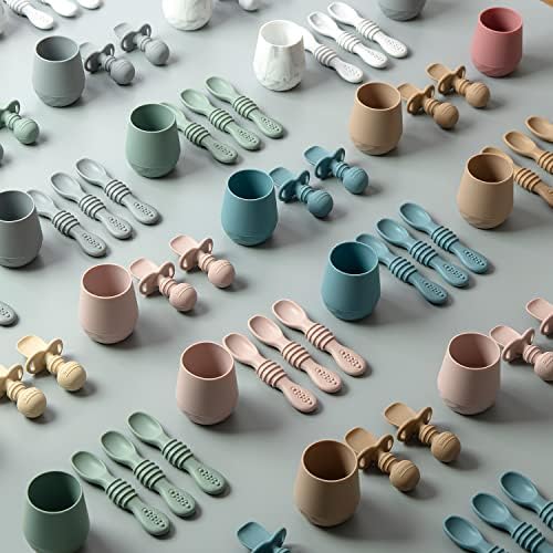 Dishwasher safe premium food grade silicone baby spoons by SAMiGO