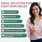 Clear gel arch support pads showing 0.47 inch height profile for orthotic support.