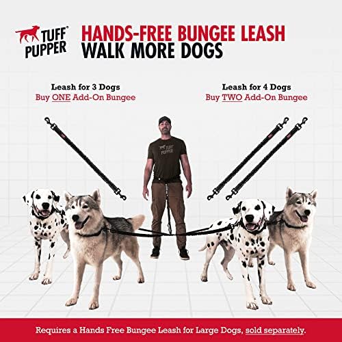 Tuff Pupper hands free leash set for two dogs in outdoor setting
