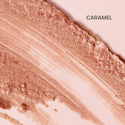 Caramel pigmented lip balm with natural origin ingredients for shimmering lips