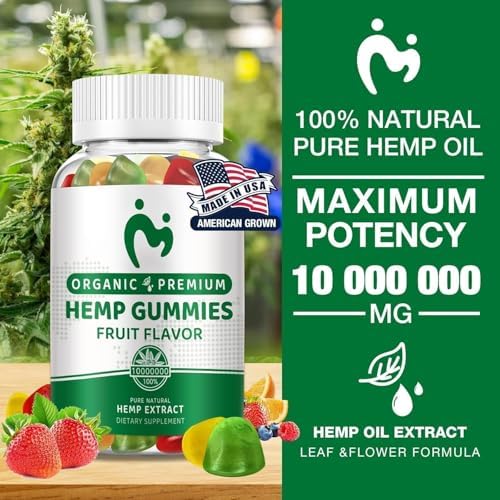 Organic Mosray hemp oil extract gummies with fruit flavor