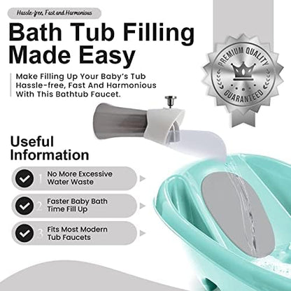White flexible faucet extender fitted on bathroom tap