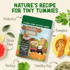 Doc Eddie's Digestive Bites plant based probiotic supplement for rabbits and hamsters.