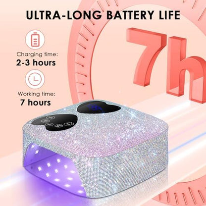 Side profile of Huitine diamond nail curing lamp