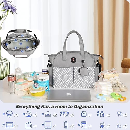 Supromomi large mommy bag open interior compartments