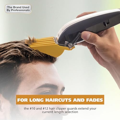 Wahl clipper long hair guide combs angled view showcasing the secure snap-on mounting mechanism