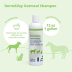 Dermallay pet shampoo bottle label details