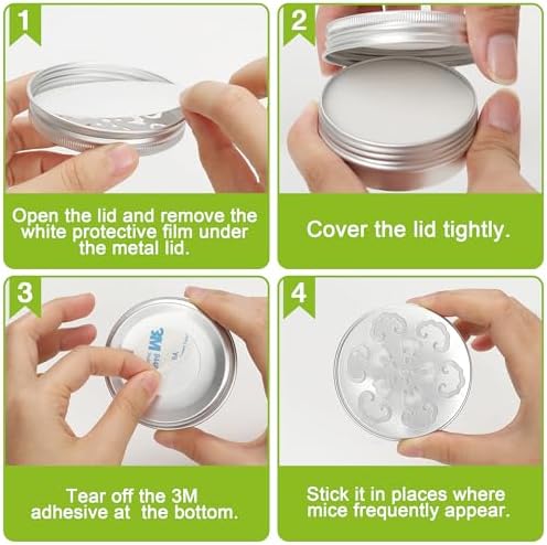 Mint Naturals natural spider repellent aluminum tins showing the protective screw cap lid