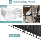 Rabbit PlaypenSmall Animal Cage with Waterproof Mat, 48" L*48" W*24" H Metal Hedgehog with Door, C&C Cage for Guinea Pigs, Bunny, Hedgehogs, Chinchillas(Playpen Only) - Image 6