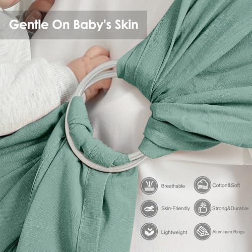 Breathable baby sling carrier for breastfeeding hands free style
