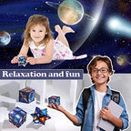 Luaxkpi infinity cube configured into a colorful three-dimensional star shape.