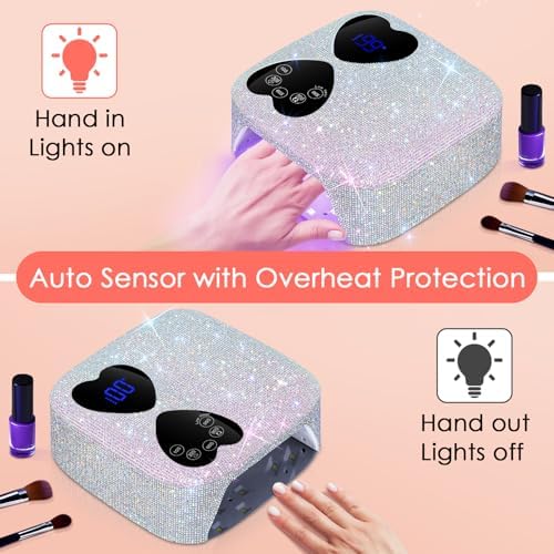 Huitine 80W nail lamp showing USB charging port