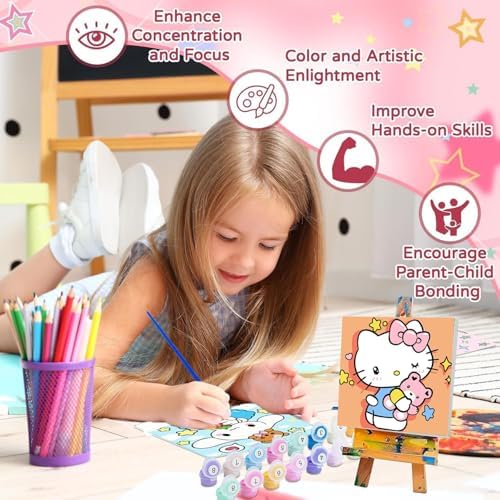 Sretoul children's oil painting activity box detailing high-quality non-toxic acrylic art supplies.