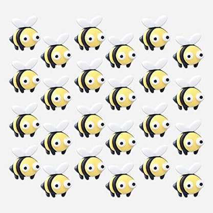 Handcrafted bee theme cupcake toppers for baby shower