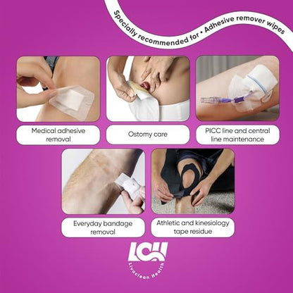 Back of packaging showing ingredients and usage instructions for Livaclean remover wipes