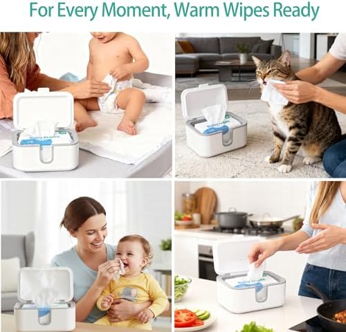Chefhandy wipe warmer night light feature in dark room